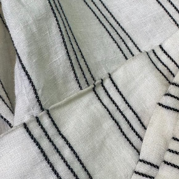 & Other Stories Linen Blend Jumpsuit Stripe White Open Back Size 6 Women's - Picture 15 of 16